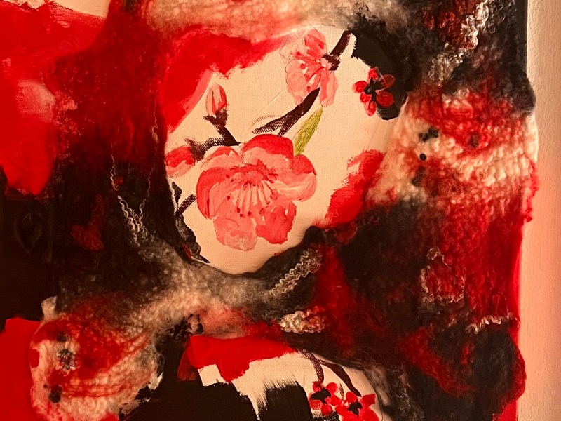 Felted Cherry Blossom